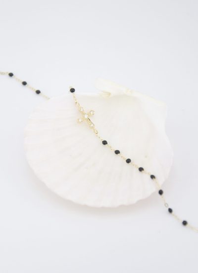 Vintage Cross Bracelet 'Noire' Gigi Clozeau